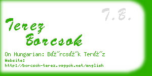 terez borcsok business card